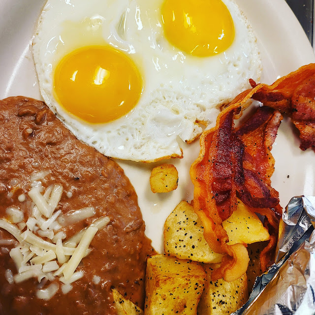 Two Eggs Cooked to Your Style with Two Sausage Patties