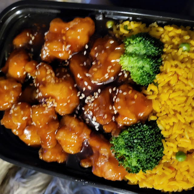 Sesame Chicken and Fried Rice