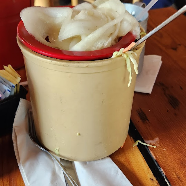 Cole Slaw and Onions