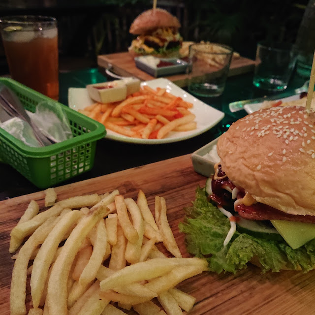 Beef Burger and Fries Combination Fried Rice