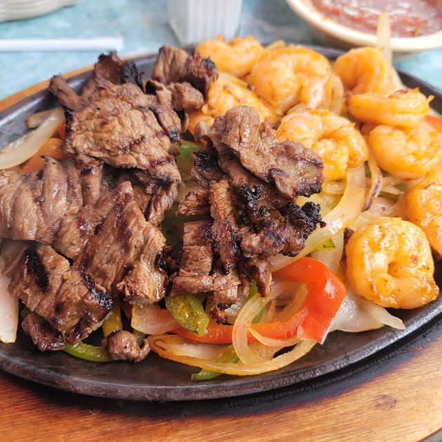 Shrimp and Steak Fajitas