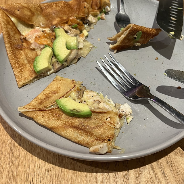 Chicken Mushroom & Avocado Crepes
