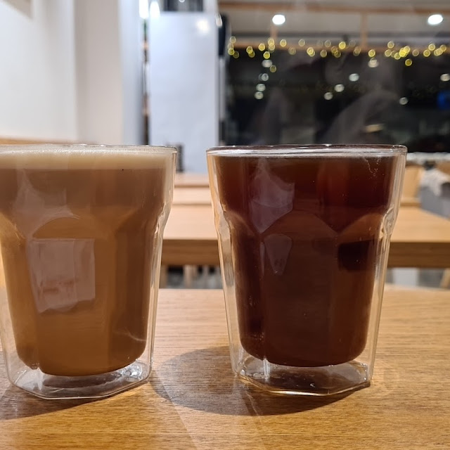 Biscoff Latte and Long Black