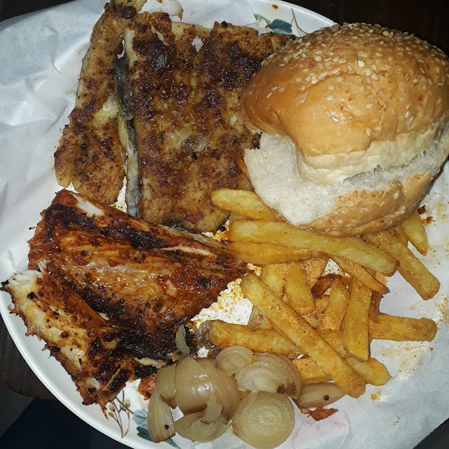 Grilled Fish and Chips