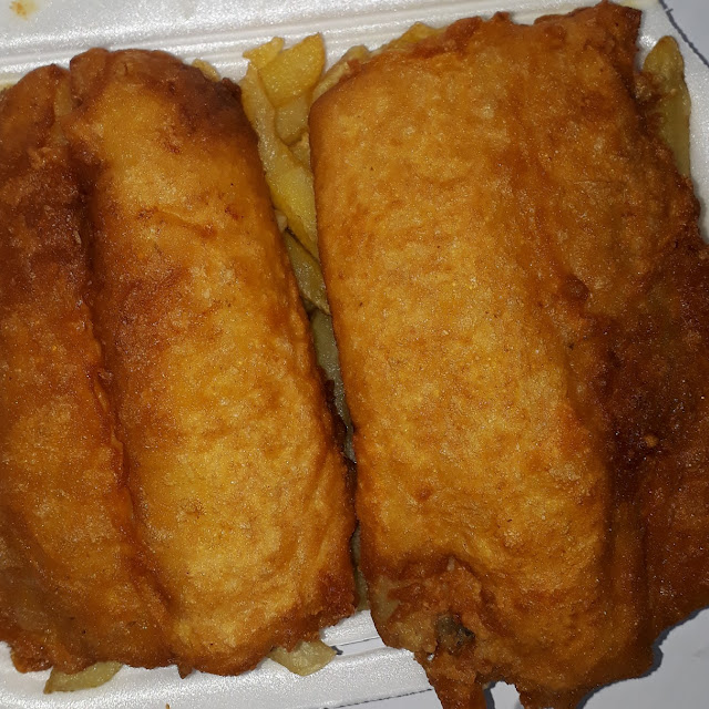 Large Hake and Chips