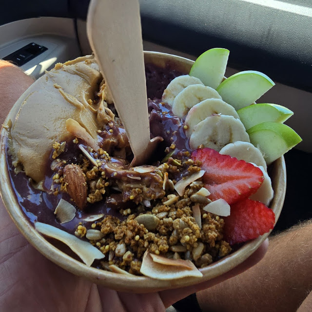 Topped with Peanut Butter Seasonal Fresh Fruits & Granola
