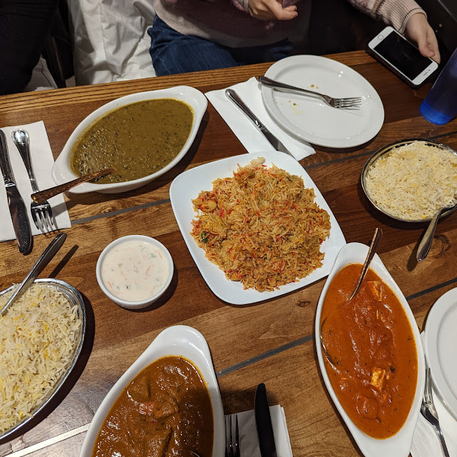 Lamb Vindaloo Red and Goat Curry Brown