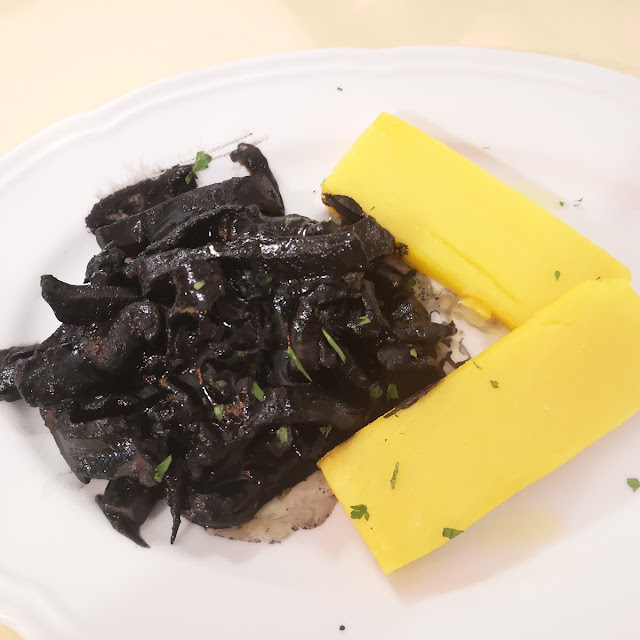Cuttle Fish with Polenta Venetian Style