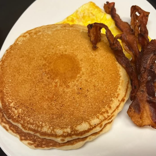 Pancake with Bacon and Eggs