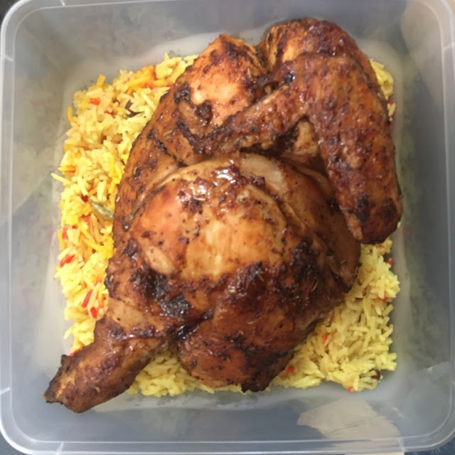 Grilled Chicken Half Chicken with Rice