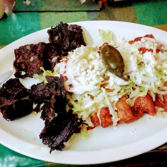 Enchiladas Rojas Con Cecina