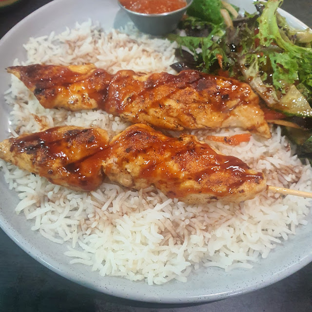 Chicken Skewers with Rice