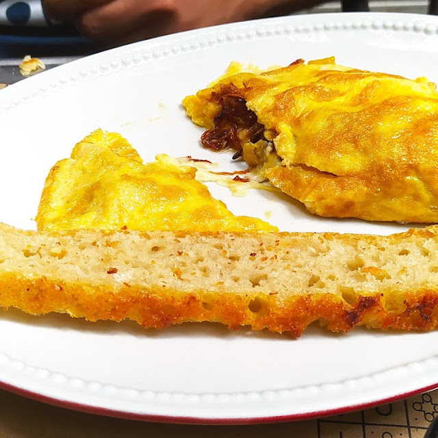 Omelette de Platano Maduro Confitado