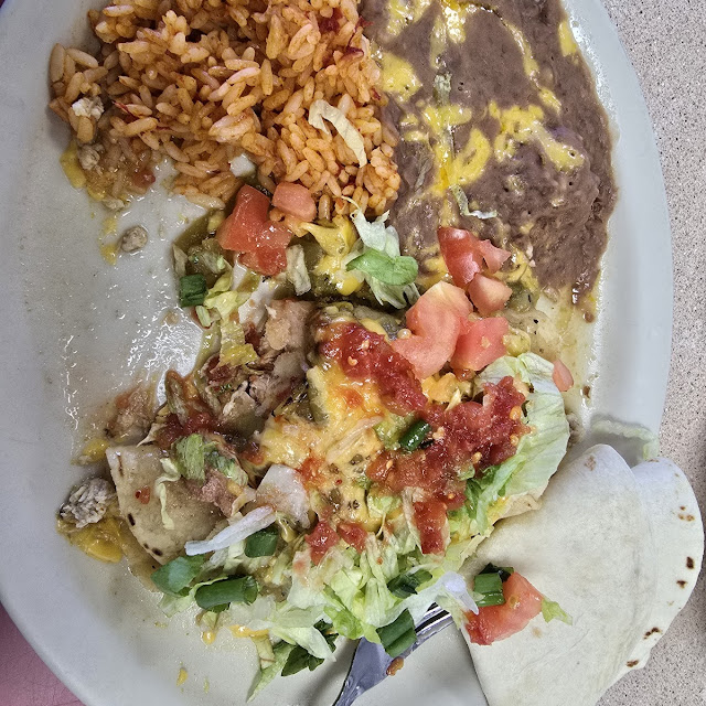 Steak and Enchiladas Red Chili