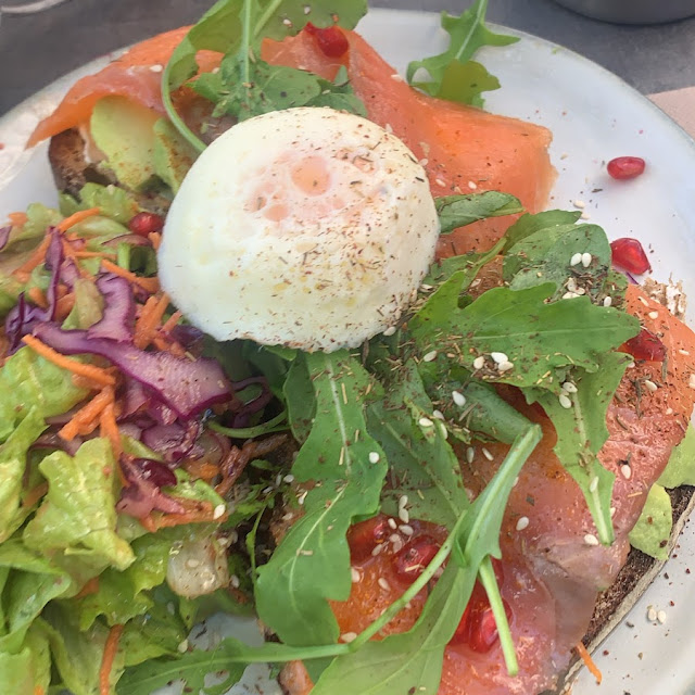 Avodaco Toast with Extra Salmon and Extra Egg