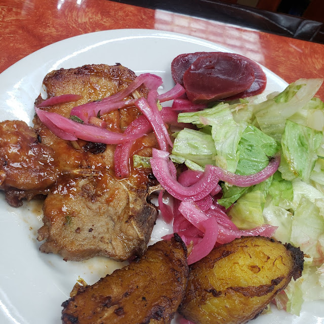 Pork Chop and Salad