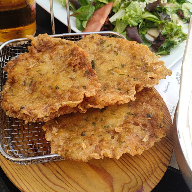 Tortilla de Camarones - Fried Crispy Prawns Cake