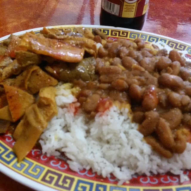 Rice and Beans with Pig Ears