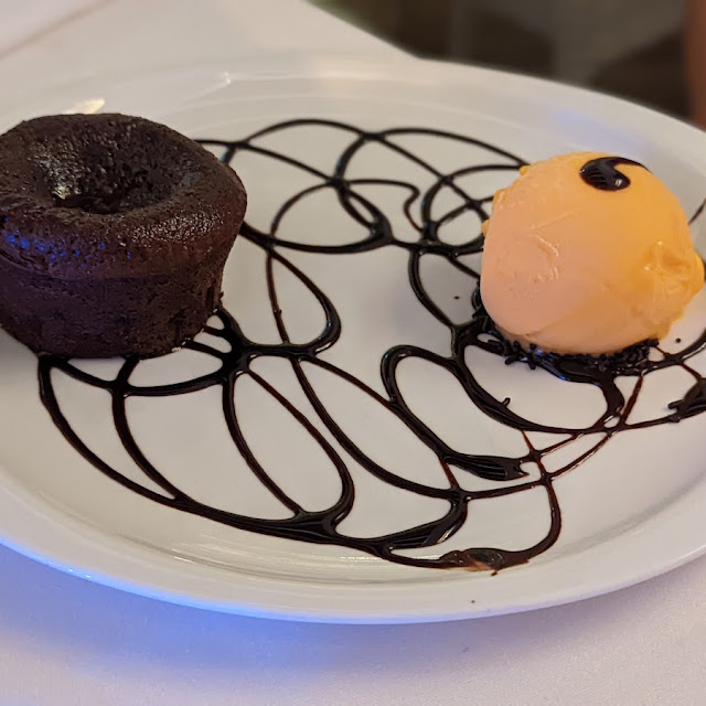 Brownie with Orange Ice Cream