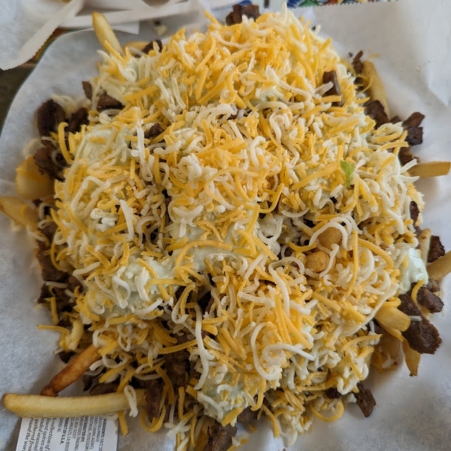 Carne Asada Fries with American Guacamole