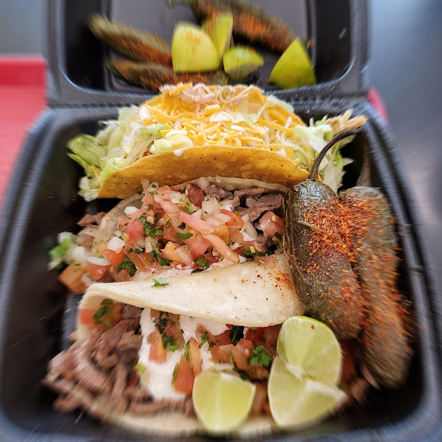 Carne Asada Tacos and Chicken Hard Tacos