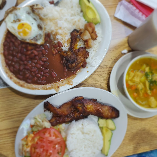 Bandeja Paisa Picada Fried Chiken and French Fries