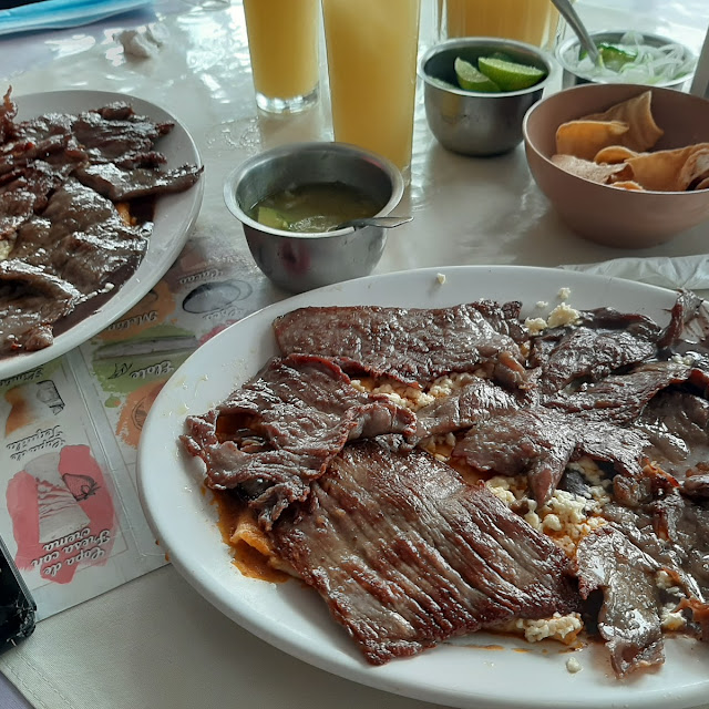 Cecina Con Enchiladas Deliciosas