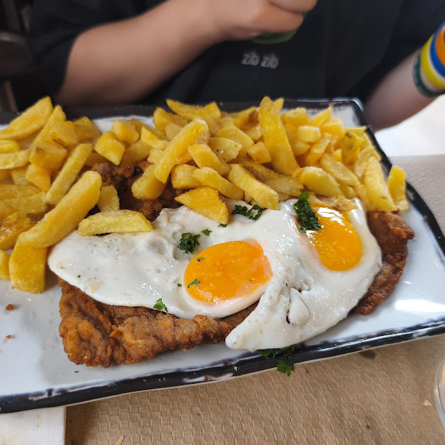 Breaded Steak with Fried Egg