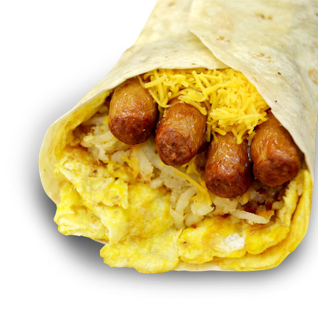 Polish Sausage Breakfast Burrito