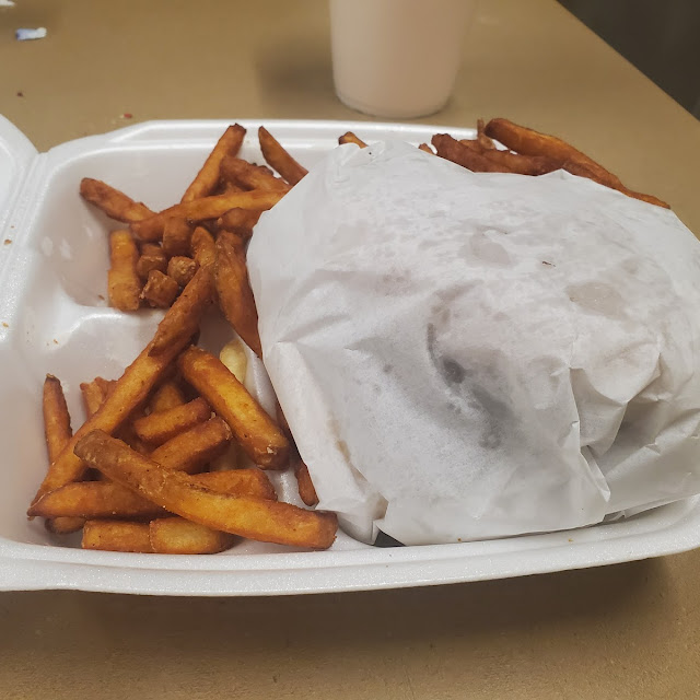 Burger with French Fries Takeaway