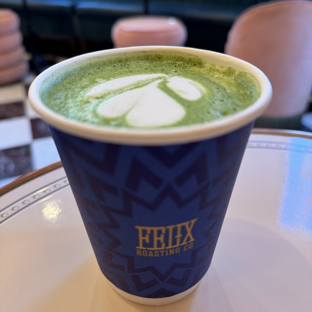 Matcha Latte with Foam Art