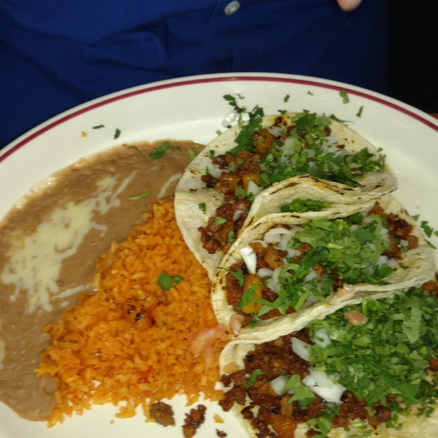 Chicken Tacos Rice and Beans