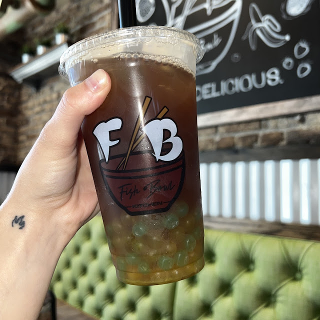 Chilled Tea with Popping Boba