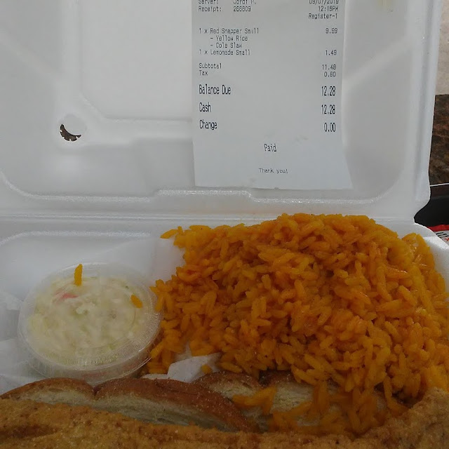 Red Snapper Yellow Rice Cole Slaw
