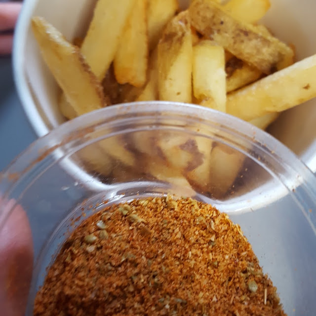 Fries with Five Guys Seasoned Fries