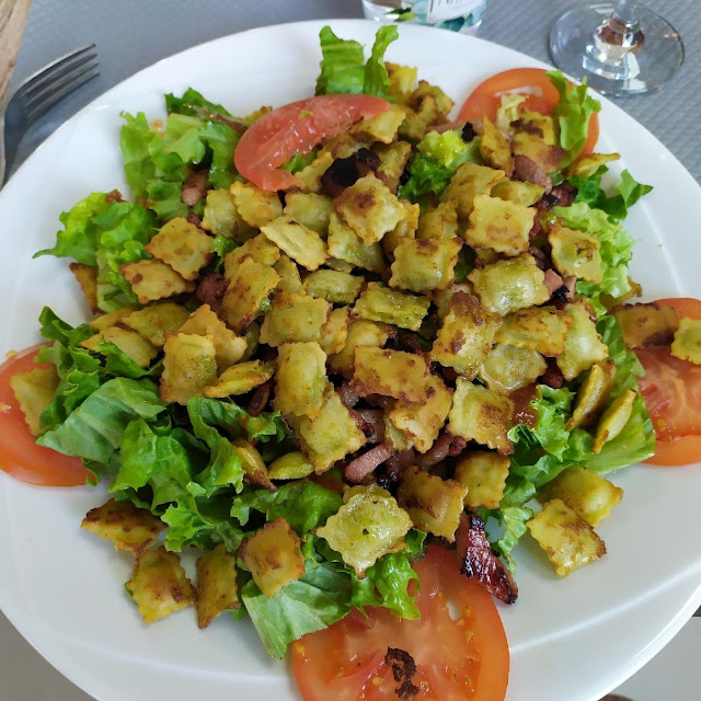 Salade Ravioles Lardons