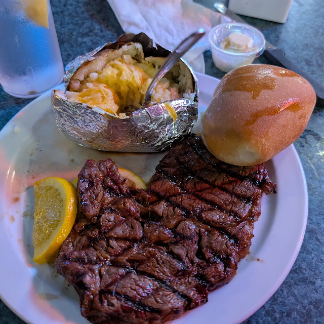 Ribeye Steak Loaded Baked Potato