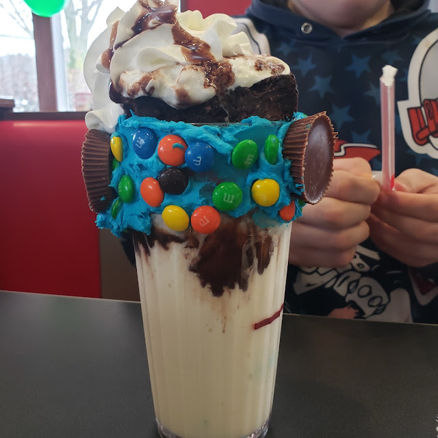 Monster with Vanilla Milkshake