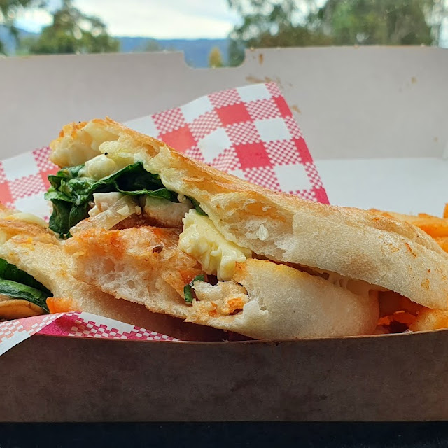 Mushroom Spinach and Feta Foccacia