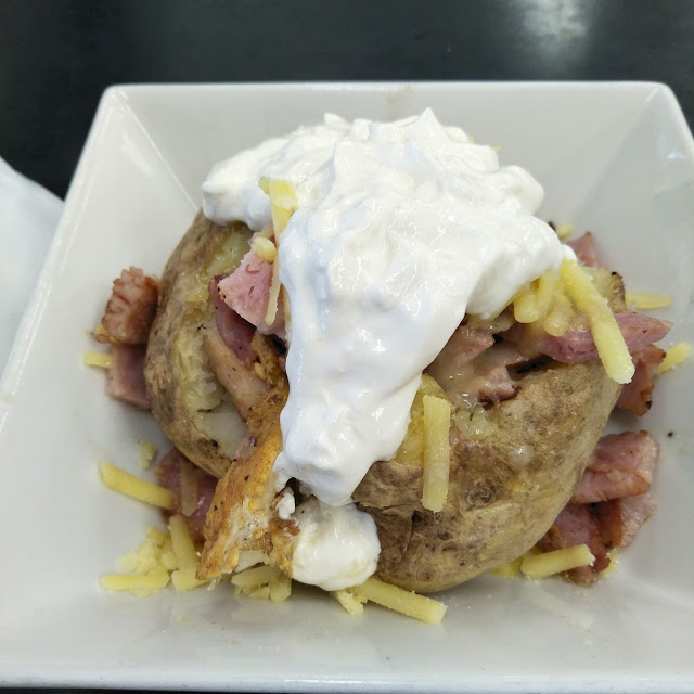 Baked Potato with Bacon Egg and Cheese