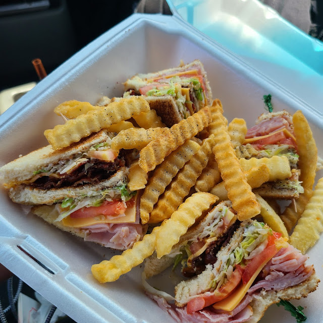 Ham and Bacon Club Sandwich