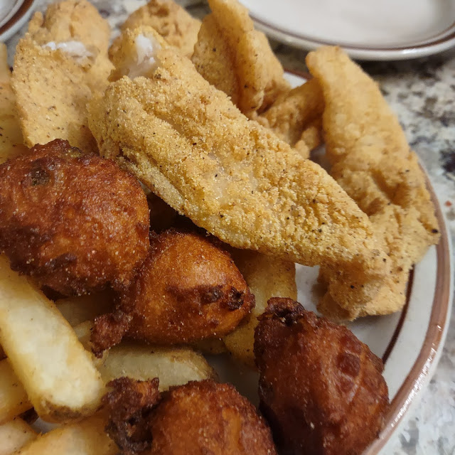 Fries and Hush Puppies