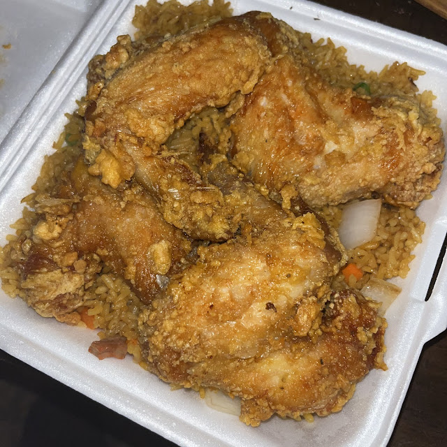 Chicken Wings with Pork Fried Rice