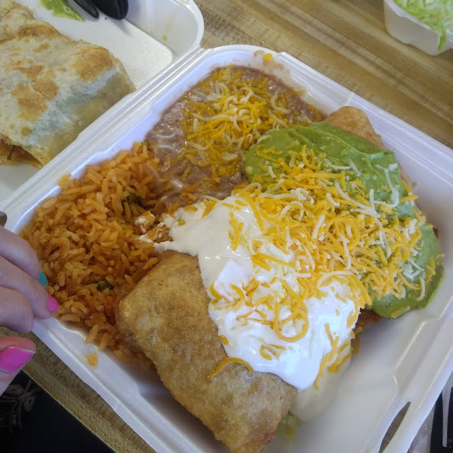 Chicken Enchiladas with Rice and Beans