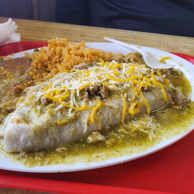 Chile Verde Smothered Burrito