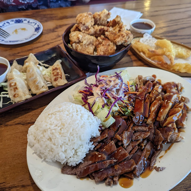 Beef Teriyaki and Sushi Dinner Salad