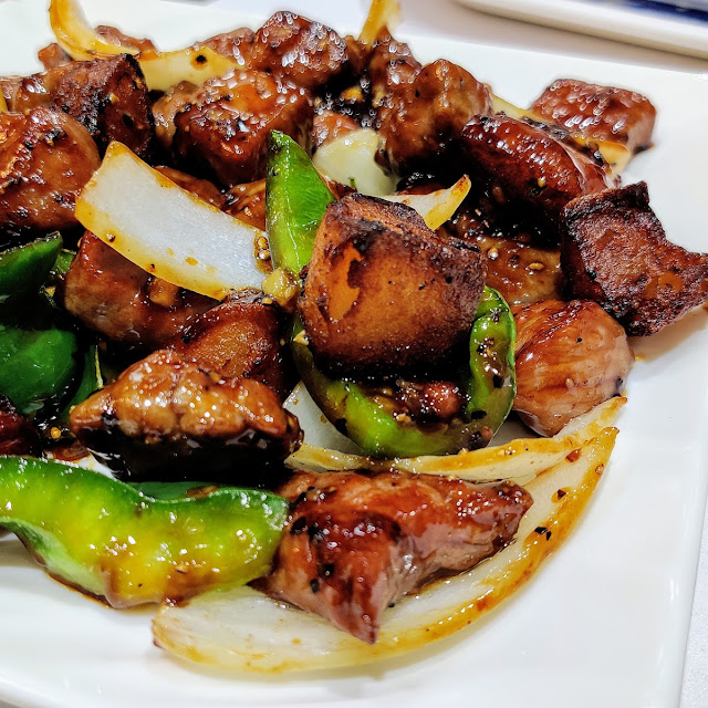 黑椒蜜薯牛柳粒
