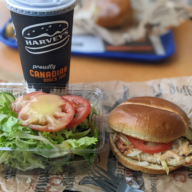 Grilled Chicken Burger Combo with Side Garden Salad