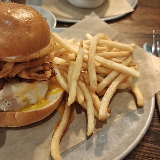 Sunny Side Burger and Fries