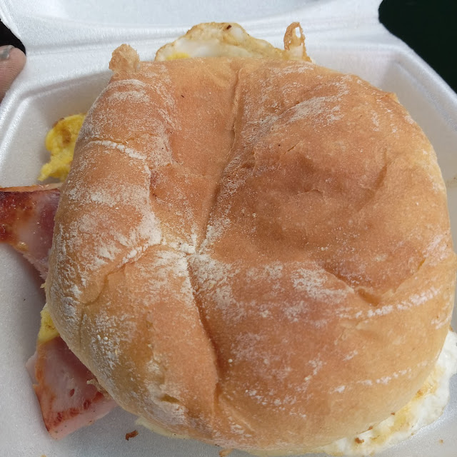 Ham Egg and Cheese Breakfast Sandwich